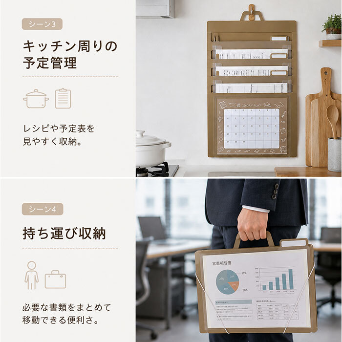 壁掛けファイル 通販 ウォールポケット 書類収納 書類整理 小物収納 吊り下げ収納 折りたたみ 便利 整理用品 持ち運び 省スペース プリント整理 レターホルダー 携帯 オフィス収納 家庭用 クリアファイル