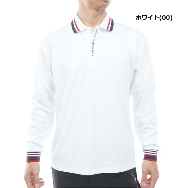 トミーヒルフィガー ゴルフ メンズ 針抜きジャガード 長袖ポロシャツ TOMMY HILFIGER THMA663 2026年秋冬モデル お誕生日祝い お祝い 記念品 お父さん 父の日 彼氏 男性 30代 40代 50代 60代  還暦祝い 敬老の日 人気プレゼント プレゼント