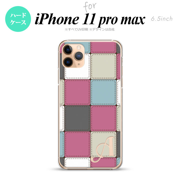 iPhone11ProMax iPhone11pro max スマホケース ハードケース パッチワーク ミックスB ピンク +アルファベット メンズ レディース nk-i11pm-1672i