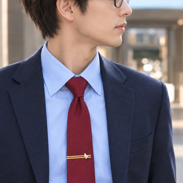 【小鳥ネクタイピン☆日本製】スーツの胸元のアクセサリーにラグジュアリー感漂うタイバーを！結婚式/謝恩会/卒業式/入学式/入園式/音符/ユニーク/メンズ/レディース
