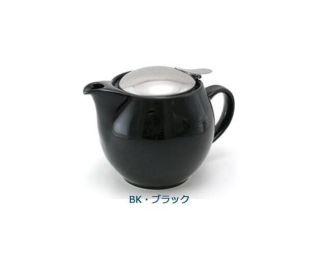 ZEROJAPAN ユニバーサルティーポット 3人用 BBN-02 ブラック 陶器 日本製 おしゃれ 紅茶 緑茶 ポット 茶こし付き ステンレス蓋 ティーポット ギフト プレゼント