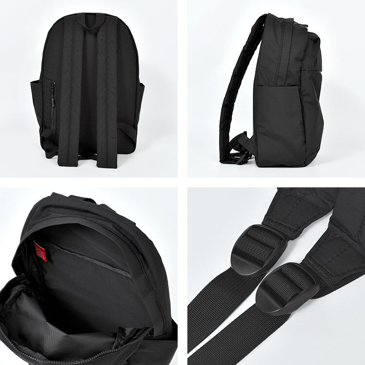 マンハッタンポーテージ リュック Manhattan Portage メンズ レディース 大容量 17L A4 PC 収納 13インチ 撥水 ナイロンタッサー 小さめ 軽量 黒 ブラック リュックサック ナイロンリュック バックパック デイパック ビジネスリュック 通勤 通学 旅行 男女兼用 MP2286BPTS