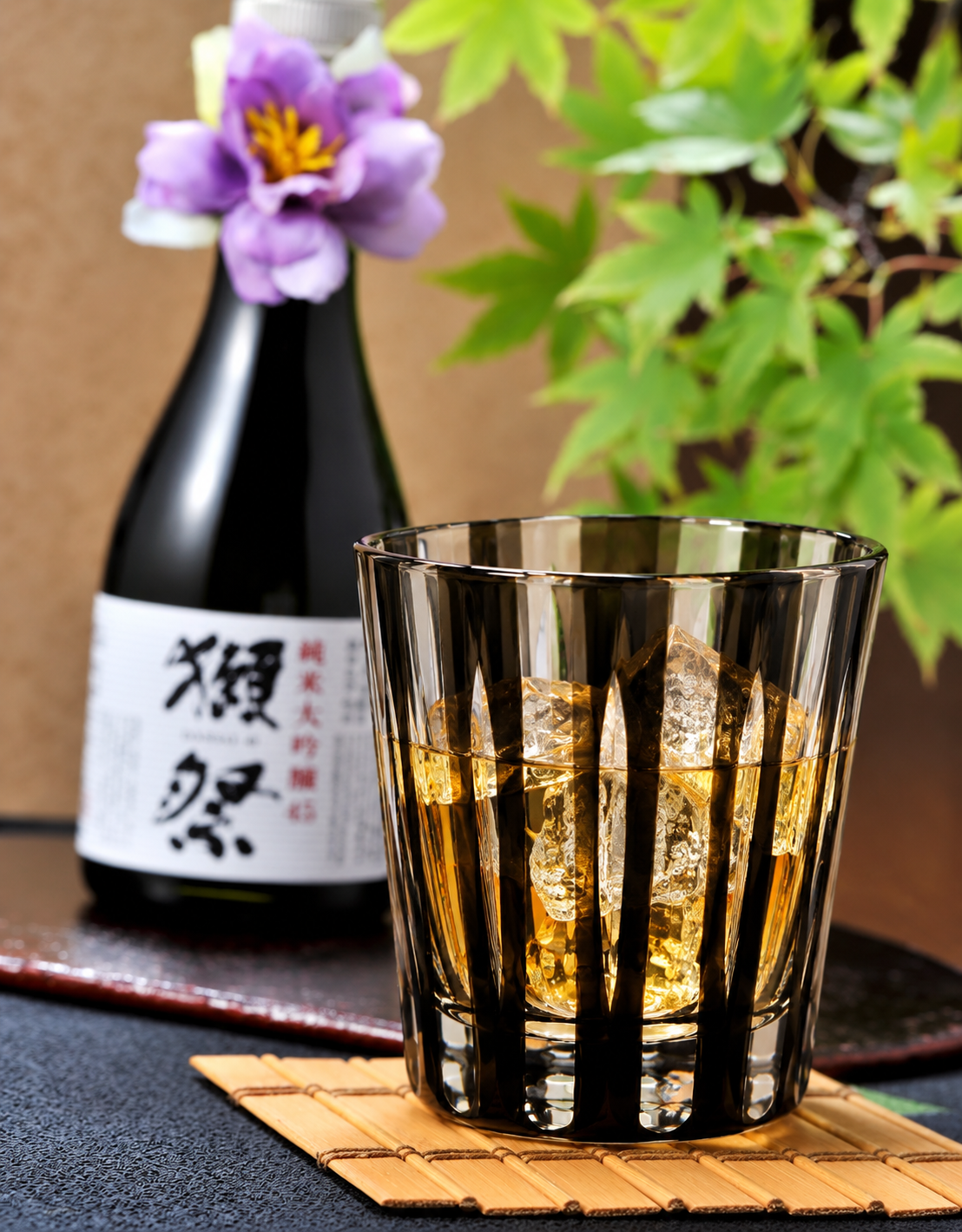退職 異動 名入れ ギフト SXX 酒セット 日本酒 獺祭 純米大吟醸45 180ml & 黒耀切子グラス コサージュ付 木箱入り 訳ありアウトレット価格 / プレゼント ギフト 退職 記念 誕生日 還暦 古希 喜寿 傘寿 米寿 緑寿 早寿 長寿 祝い 数量限定販売