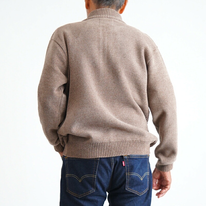 シニアファッション メンズ 80代 70代 60代 90代 秋冬 あったか 防寒 ケーブルニット×裏フリース ジップアップジャケット おじいちゃん 服 誕生日 プレゼント 紳士服 アウター ジャンパー 男性 祖父 お年寄り 老人 高齢者 ギフト（cdk-mo1-654700）