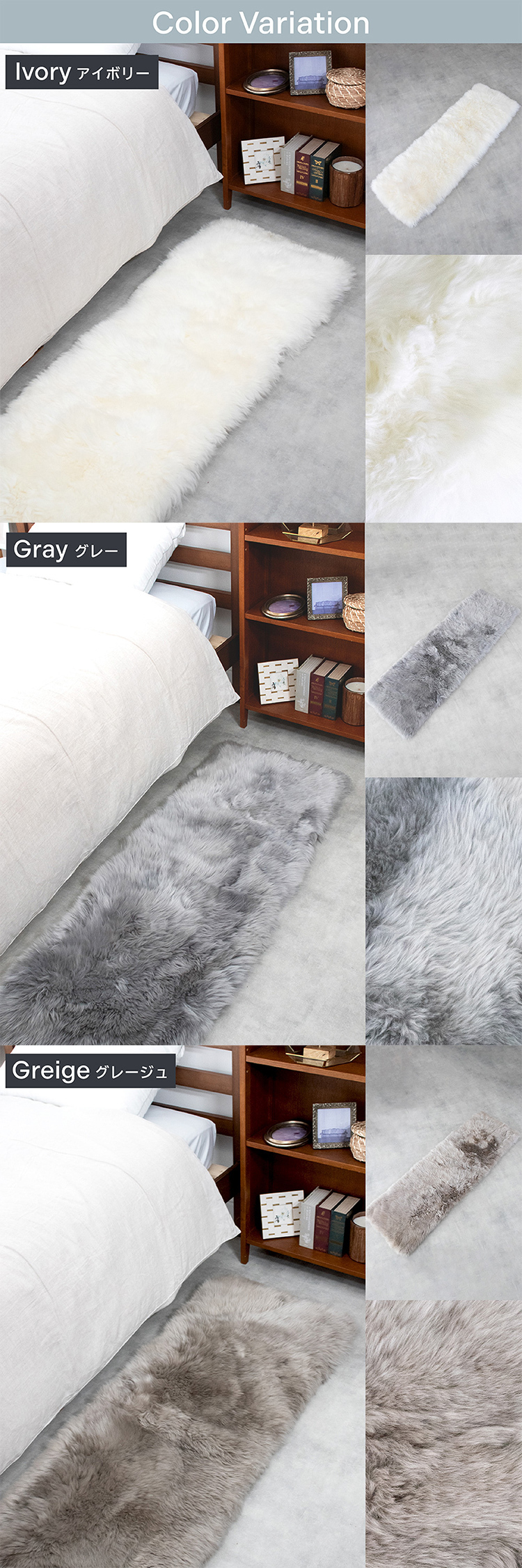 ムートンロングシートクッション 45×150cm ウレタン入り シートクッション 長毛タイプ 毛皮 ムートン クッション 長座布団 ソファ 暖かい リアルファー おしゃれ かわいい アウトドア ペット 送料無料