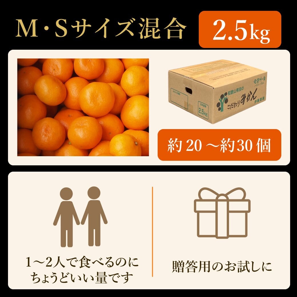 みかん 2.5kg 贈答用 秀品 特選 送料無料 和歌山 S M 小粒 中粒 手詰め 有田みかん 温州みかん ご当地 お出産内祝い 贈答 ギフト 誕生日 結婚祝い 出産祝い 内祝い ギフト