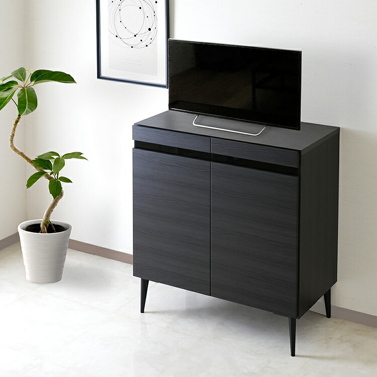テレビ台 テレビボード 単品 国産 キャビネット noir ノワール 幅80cm 新生活
