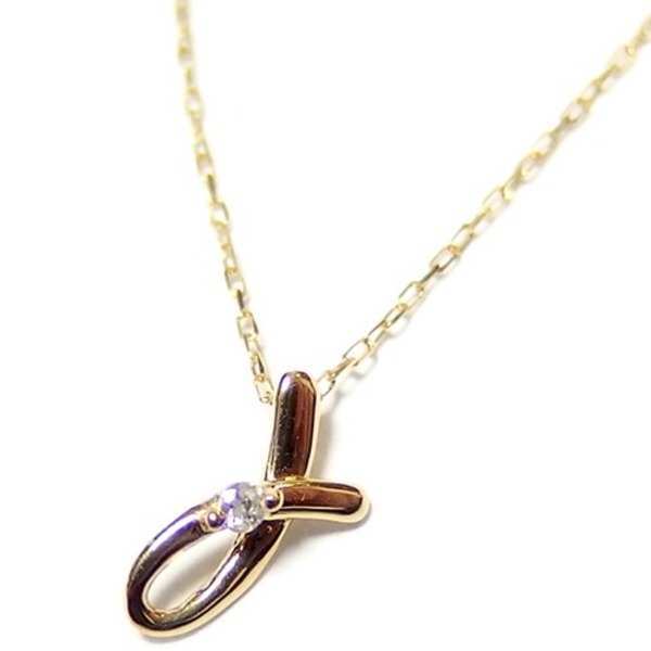 イニシャル ネックレス K18 ゴールド ダイヤモンド 0.01ct ペンダント アルファベット L ダイヤ 18金 レディース ジュエリー アクセサリー ギフト プレゼント