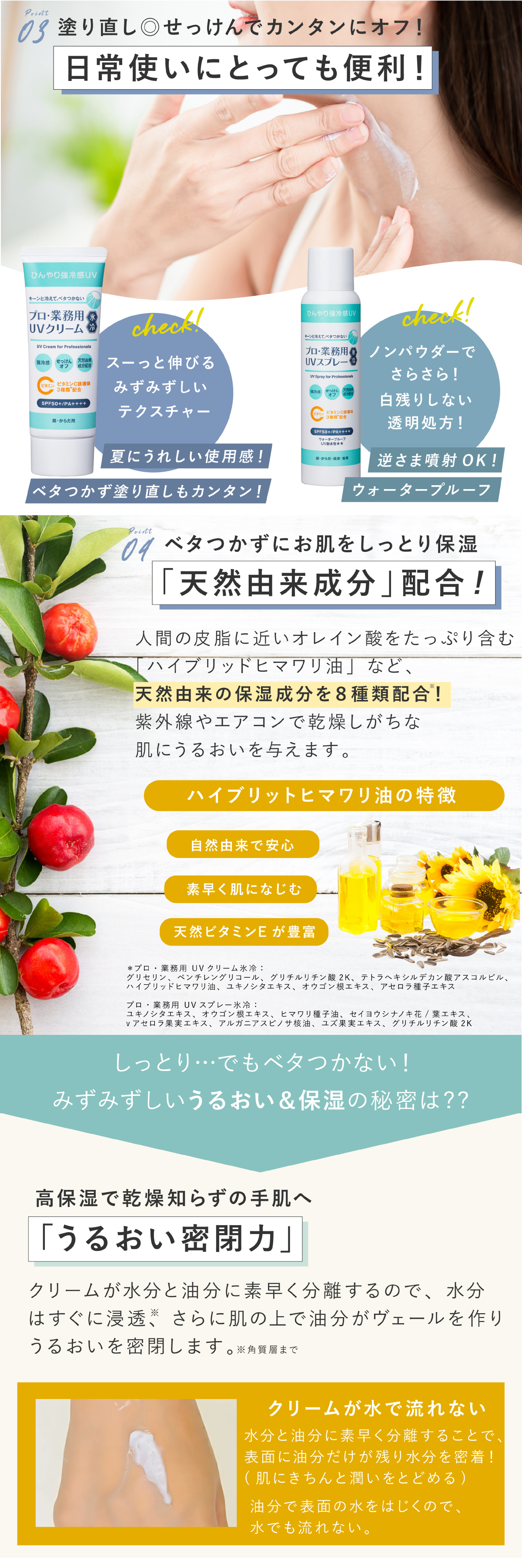 日焼け止めスプレー ヤーマン プロ・業務用 UVスプレー氷冷 90g 2本セット SPF50＋ PA＋＋＋＋ UV耐水性★★ 冷感 UVスプレー ひんやり ウォータープルーフ 頭皮 髪 全身 紫外線対策 UVケア 透明処方 逆さ噴射 石けんで落とせる 女性 母 誕生日 母の日 夏 プレゼント ギフト