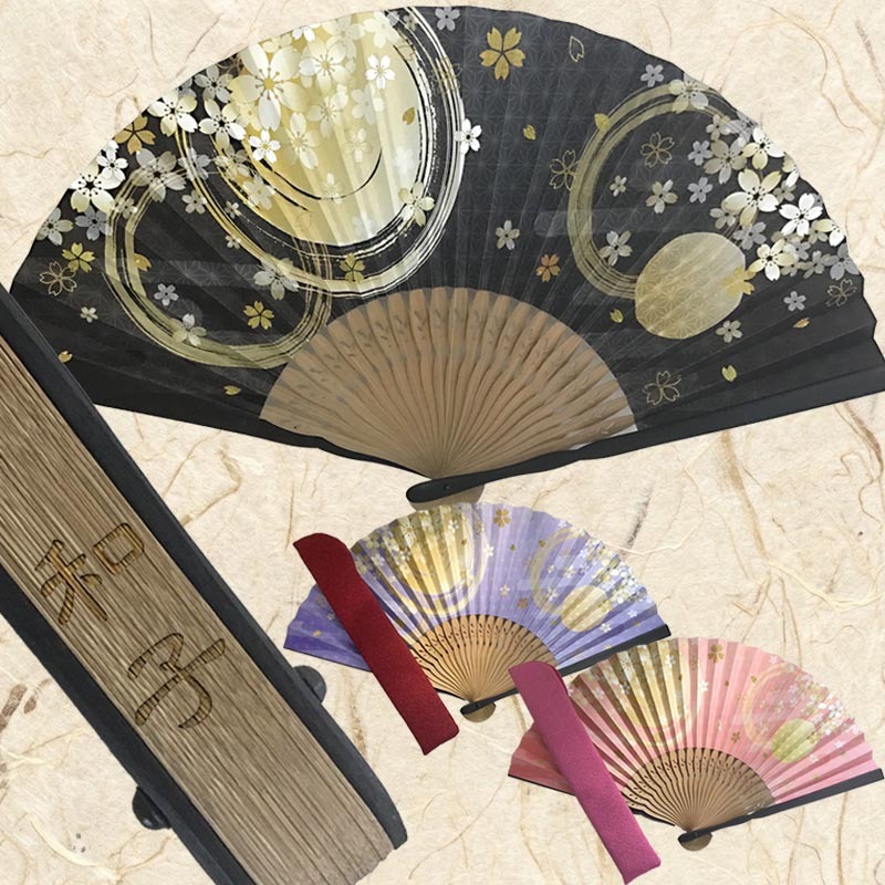 敬老の日 送料無料 名入れ 扇子 千本桜 ピンク 紫色 黒色 紙扇子 桜模様 名前入り プレゼント 女性用 着物 浴衣 和小物 レディース 桜柄 和装 かわいい 記念品 ノベルティ 誕生日プレゼント 贈り物 ギフト おしゃれ お洒落 おすすめ /扇子/ ネコポス