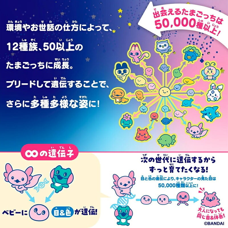【ラッピング無料】バンダイ Tamagotchi Paradise Purple Sky たまごっちパラダイス パープルスカイ 育成ゲーム 対象年齢6才以上 ギフト 誕生日 プレゼント