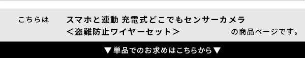 ペット家具 ペット用品 スマホと連動 充電式どこでもセンサーカメラ 盗難防止ワイヤーセット