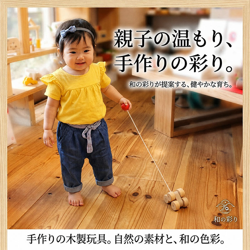 [日本製安心おもちゃ]　六隣車s赤ちゃんバージョン  日本グッドトイ受賞 　[綺麗な木のおもちゃ 日本グッド・トイ委員会選定おもちゃ 知育玩具 1歳 2歳 3歳 4歳 5歳 6歳 7歳 8歳 幼児子供～高齢者 小学生 誕生日ギフト～出産祝いにお薦め♪ 玩具 こま コマ 日本製 色かわり 色変わり がわり 親子 木育 家族 ]