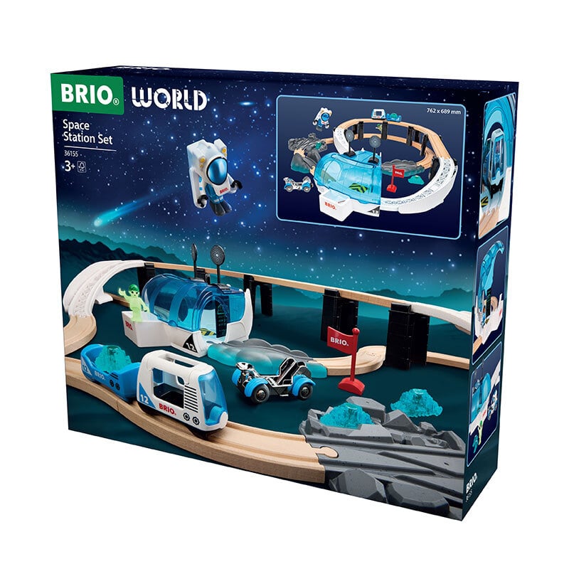 【10/1～順次発送】ブリオ レールトイ BRIO スペースステーションセット  | 誕生日プレゼント 名入れ   3歳 4歳 5歳 女の子 男の子 誕生日 プレゼント おもちゃ  宇宙 スペースシャトル 木製 レールウェイ 電車 木のおもちゃ 木製玩具 誕生日 プレゼント ギフト brio 木製レール BRIO ブリオ