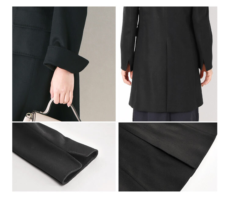 カシミヤ 100% コート ノーカラー 着丈85cm レディース Filomo 入学式 入園式 卒入学 ブラック 黒 9号 11号 13号 大きいサイズ 冠婚葬祭 カシミヤコート カシミヤ100％ フォーマル 卒業式 卒園式 ギフト プレゼント 6F (02000077r)
