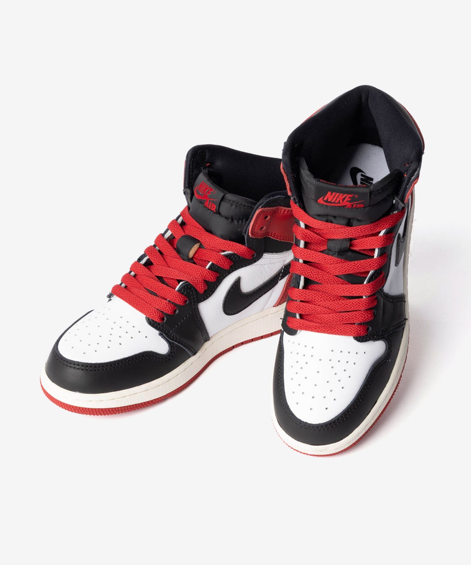 ナイキ NIKE AIR JORDAN 1 RETRO HIGH OG GS BLACK TOE REIMAGINED エアジョーダン レトロ ハイ オージー FD1437 スニーカー ハイカット つま黒 ジュニア キッズ レディース シューズ AJ1