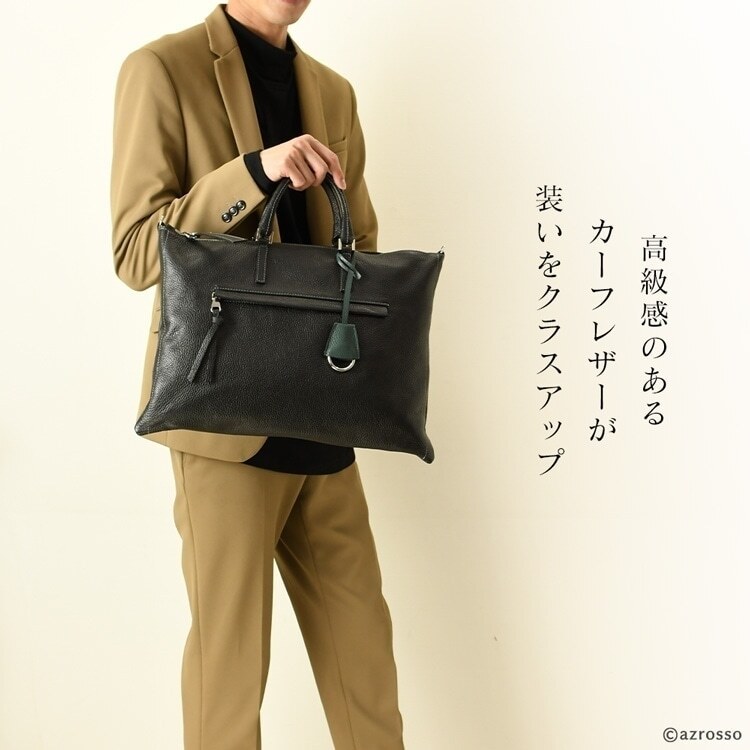 イタリア製 本革 2way メンズ ビジネスバッグ 肩掛け ブランド レザー バッグ メンズ ショルダーバッグ メンズバッグ 黒 ブラック ビジネス カジュアル 軽量 薄型 斜めがけ 外 ポケット ファスナー 付き 牛 革 カーフレザー 男性 用 軽い 仕事 おしゃれ ブリーフケース
