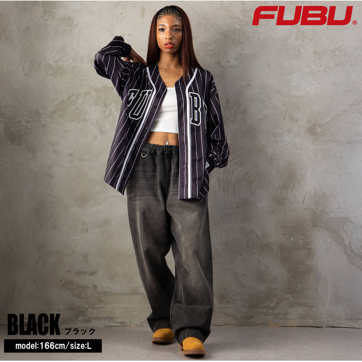 FUBU フブ ワイド イージーパンツ メンズ レディース fam-62504 バギーパンツ デニムパンツ ジーンズ 迷彩 カモフラ ルーズシルエット ストリート ヒップホップ ダンス カジュアル ボトムス M L XL XXL 2026FW Karlas
