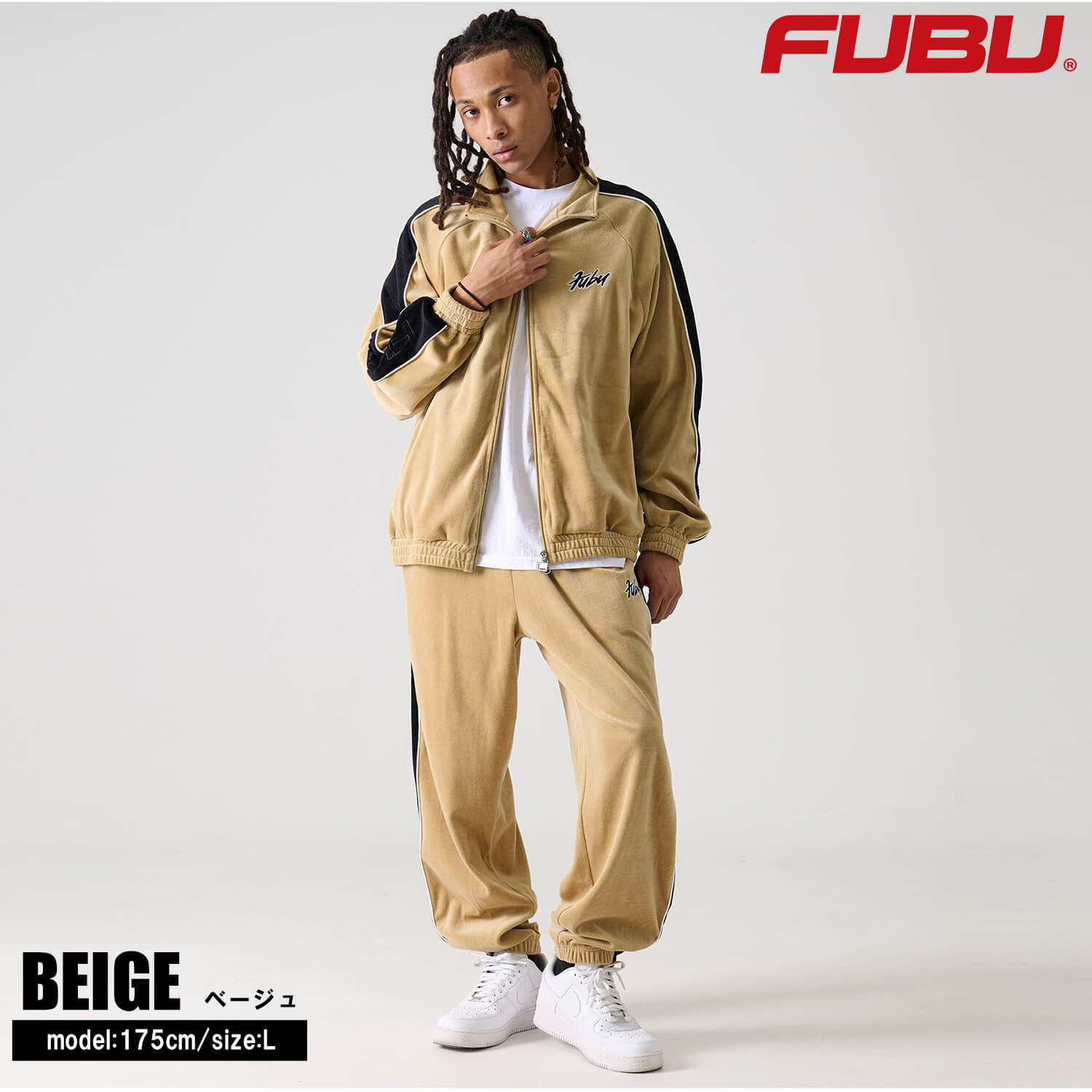 FUBU フブ ロングパンツ メンズ ベロアパンツ イージーパンツ トラックパンツ ルーズシルエット ウエストゴム ブランド 秋 冬 ロゴ 刺繍 大きいサイズ XL XXL オーバーサイズ アメカジ レディース ストリート系 黒 2025fw karlas
