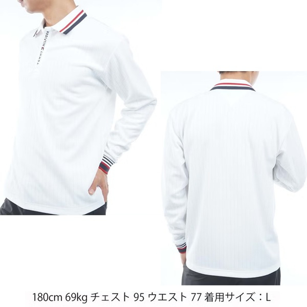 トミーヒルフィガー ゴルフ メンズ 針抜きジャガード 長袖ポロシャツ TOMMY HILFIGER THMA663 2026年秋冬モデル お誕生日祝い お祝い 記念品 お父さん 父の日 彼氏 男性 30代 40代 50代 60代  還暦祝い 敬老の日 人気プレゼント プレゼント