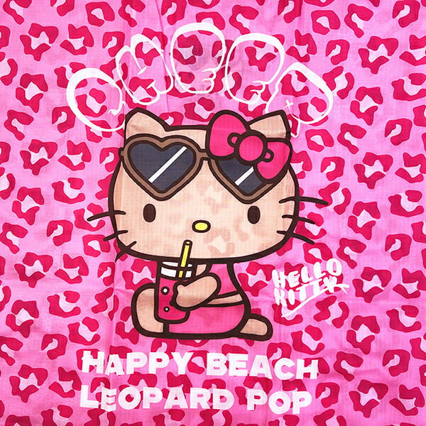 サンリオ 日焼けキティ エコバッグ ピンク/レオパード Sanrio