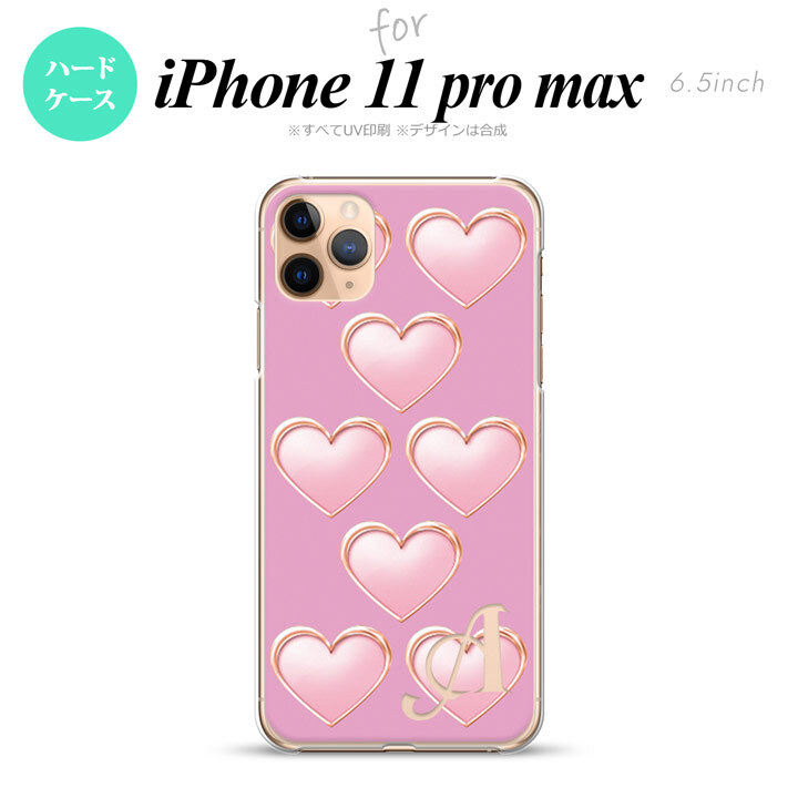 iPhone11ProMax iPhone11pro max スマホケース ハードケース ハート C ピンク +アルファベット メンズ レディース nk-i11pm-174i