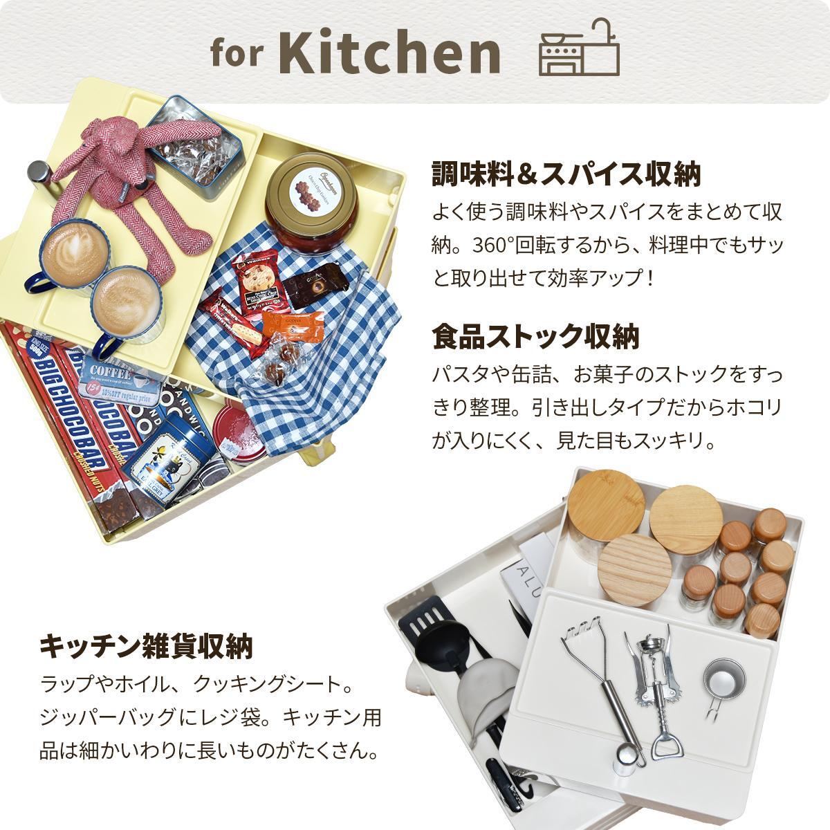 360回転ワゴン 4段 RELS0336 キャスター付きワゴン リビング収納 韓国スタイル ポップ 角型 プラスチック キッチンワゴン トロリー ワゴンラック幅49.5cm 奥行39.5cm 高さ60cm 新生活