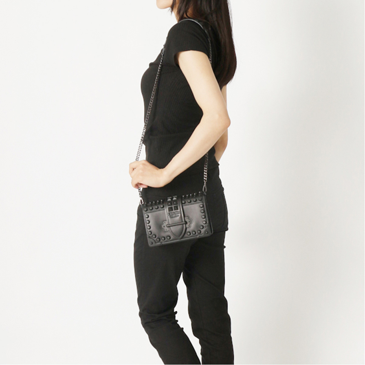 プラダ PRADA バッグ CAHIER LEATHER SHOULDER BAG カイエ レザー 