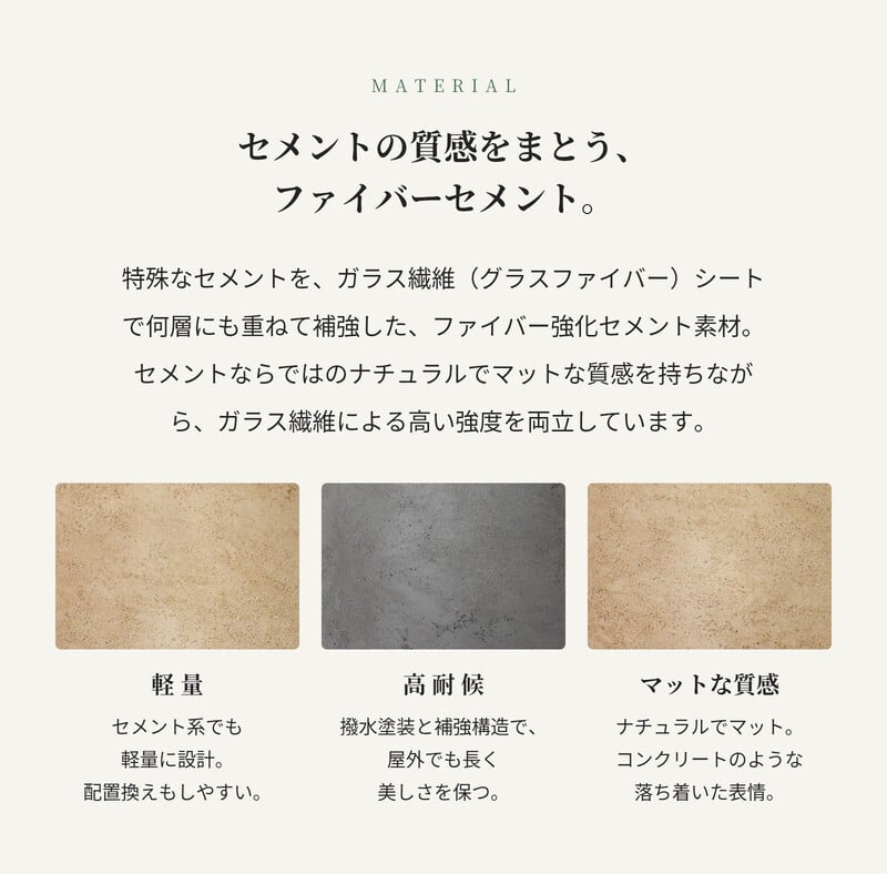 植木鉢 おしゃれ 高級 15号 11号 大型 丸型 丸 KONTON ファイバークレイ ファイ マウントプランター 底穴あり 軽量 観葉植物 サンド グレー ラウンド 特大 セメント グラスファイバー 多肉植物 寄せ植え 北欧 和モダン ナチュラル 屋外 玄関 テラス ベランダ