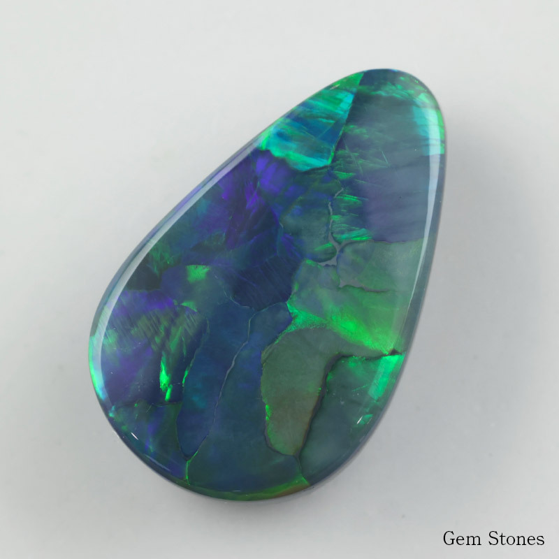  高品質 ブラックオパール 2.263ct ルース 裸石 宝石 イエロー グリーン レッド オレンジ ブラック オパール オーストラリア産  プレゼント 誕生石 10月 オリジナル ジュエリー コレクション