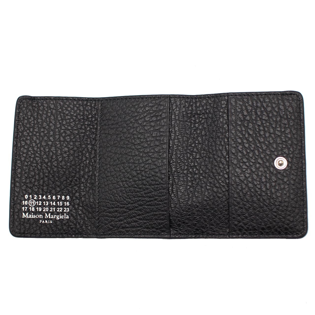 メゾン マルジェラ　Maison Margiela　三つ折り財布　S36UI0416 P4455 T8013　ブラック　レザー　コンパクト財布　ミニウォレット