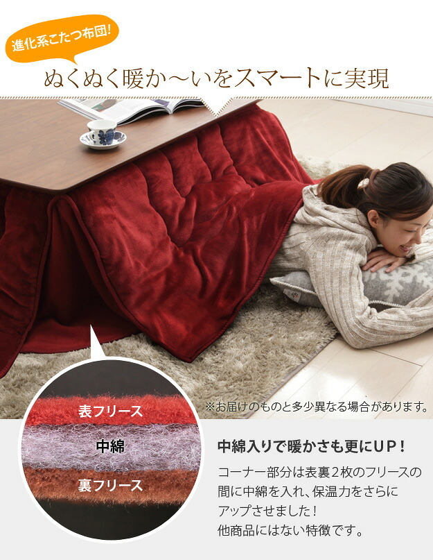 こたつ布団 長方形 省スペース はっ水リバーシブル省スペースこたつ布団-モルフ 90x60cmこたつ用(200x170cm) 撥水 洗える 保温 掛け布団 かけふとん コタツ 炬燵 こたつぶとん シンプル カジュアル テレワーク リモートワーク 冬用