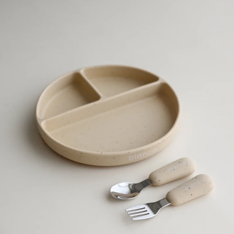 blanco perfect meal set ギフトセット blancoボックス付 出産祝い ベビー食器とお食事エプロン カトラリー