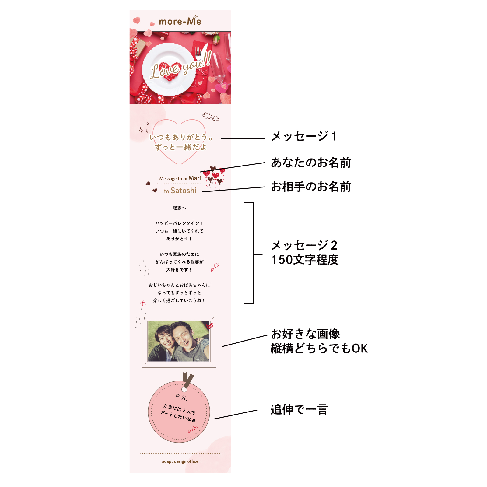 more me for message スマホをかざすと想いが溢れるデジタルメッセージ 【ラブリー】メッセージギフト  誕生日 記念日 プレゼント【送料無料】