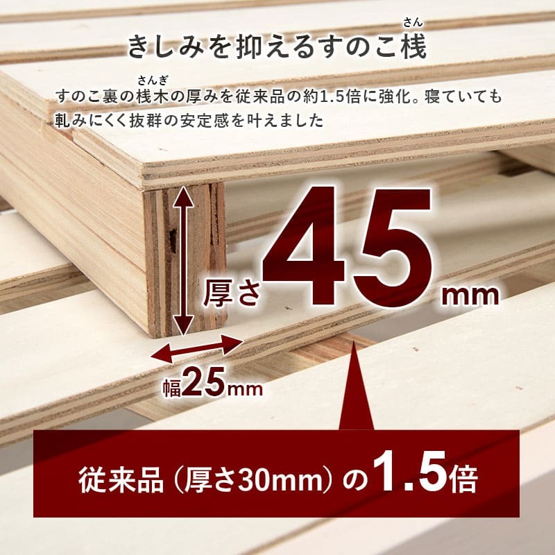 ベッド 寝具 ボンネルコイルマットレス付 大容量収納 引出し付 シングル S 101×210cm 宮棚付き ハイタイプ 下収納 収納スペース 大容量 宮棚 耐水性 すのこ床 寝台 木目 パイン