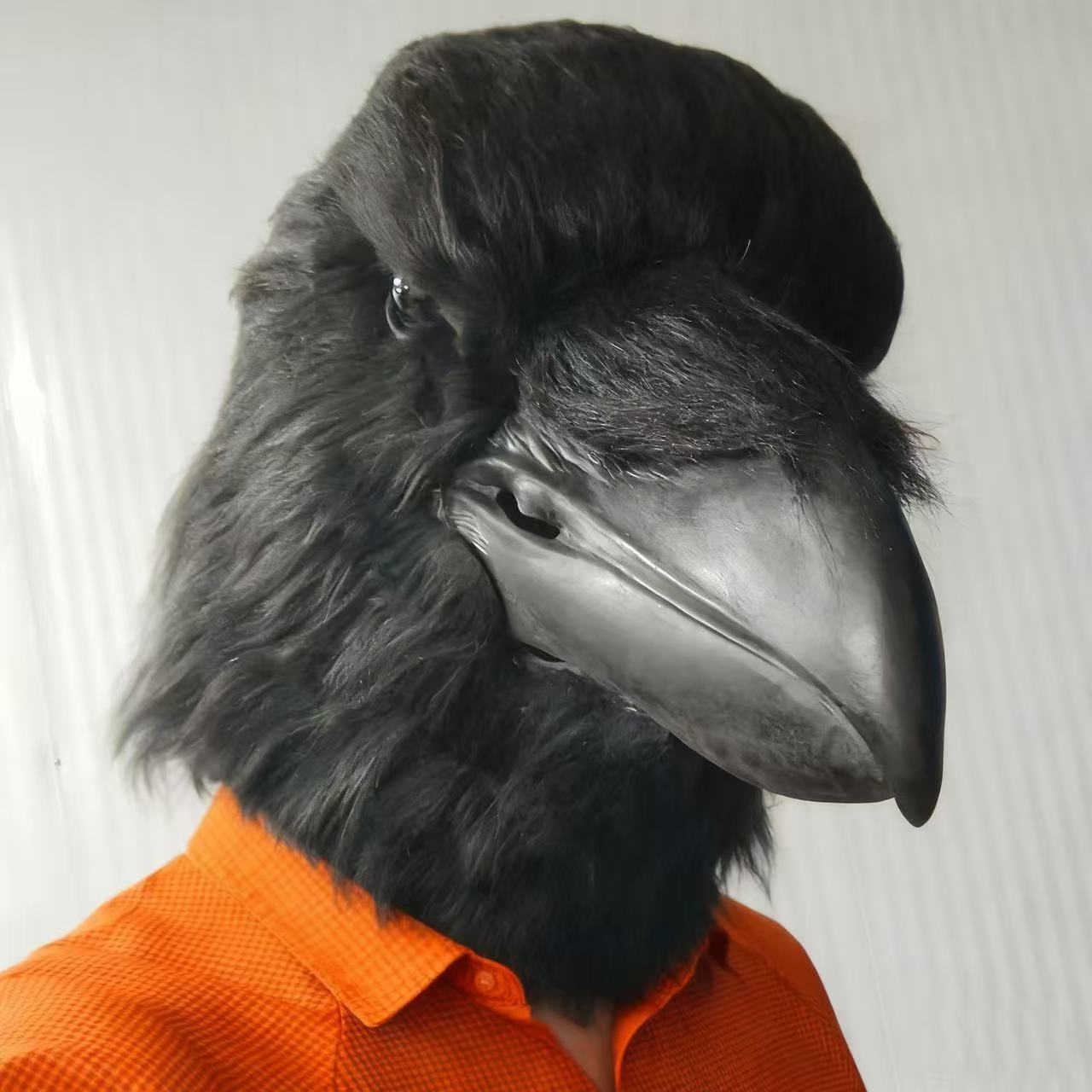 カラス マスク ハロウィン 仮装 コスプレ 鳥マスク カラスマスク ヘッドマスク 被り物 鳥 動物 アニマル リアル 大人用 フリーサイズ 男女兼用 コスチューム 仮面 変装 パーティー イベント 撮影 小道具