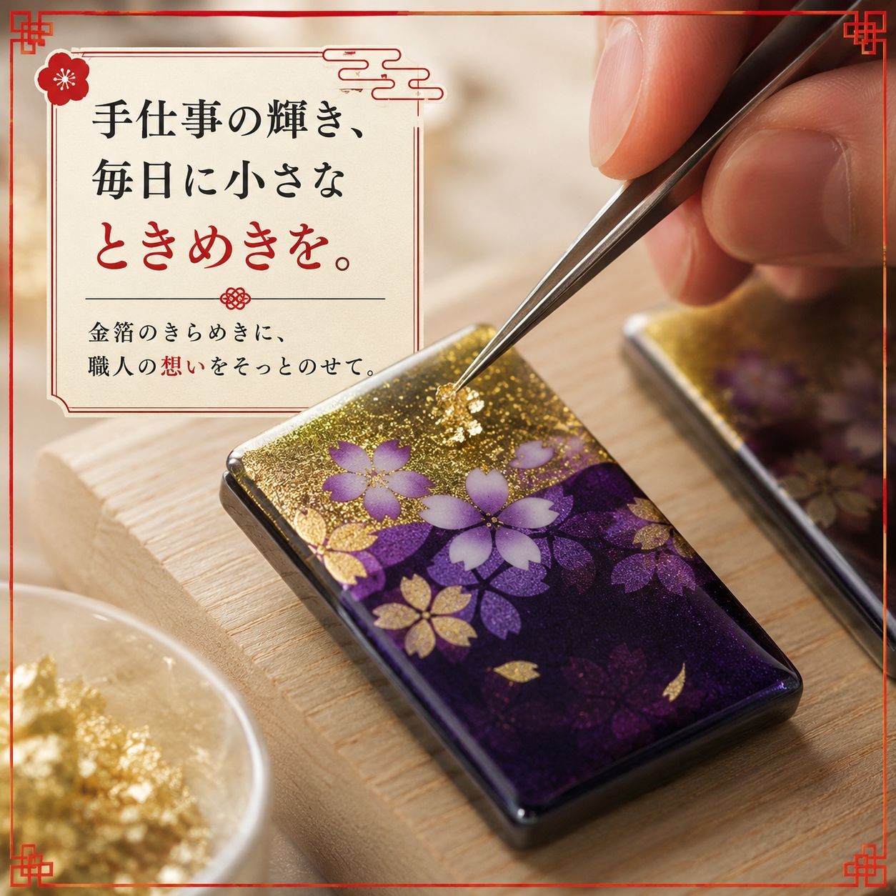 匠の技！和柄ペアMINTIAケース「可」ミンティア フリスク 名入れ 職人 手作り ハンドメイド 送料無料 伝統工芸 桜 和モダン 和風 和雑貨 ギフト プレゼント