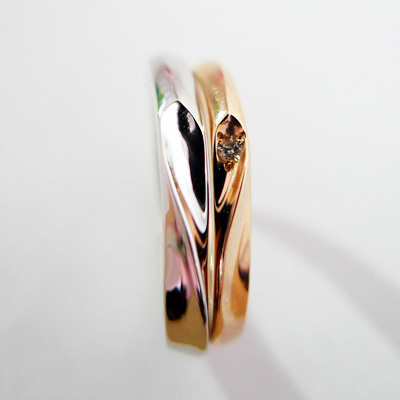セミオーダー Lovers&Ring ペアリング 2つ合わせて ハート 最高級 ダイヤモンド 刻印対応 10金 18金  プラチナ K10 K18 指輪 ペア リング お揃い レディース メンズ LSR0650DPK-WG ギフト カップル 2個セット 彼女 女性 彼氏 男性 妻 夫 プレゼント 指輪 誕生日 プレゼント 記念日  結婚指輪 マリッジリング ホワイトデー お返し 彼女 ギフト