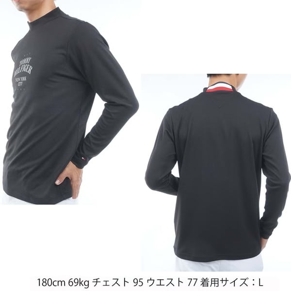 トミーヒルフィガー ゴルフ メンズ ワッフル 長袖モックシャツ TOMMY HILFIGER THMA655 2026年秋冬モデル お誕生日祝い お祝い 記念品 お父さん 父の日 彼氏 男性 30代 40代 50代 60代  還暦祝い 敬老の日 人気プレゼント プレゼント
