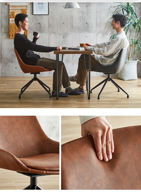 ダイニング家具 2人用 ダイニングテーブルセット カフェ風ダイニングテーブル 3点セット ダイニング3点セット ダイニングセット 2人掛け 2人用テーブル 回転式 ダイニングチェア2脚セット テーブル幅75cm 奥行56cm 高さ73cm
