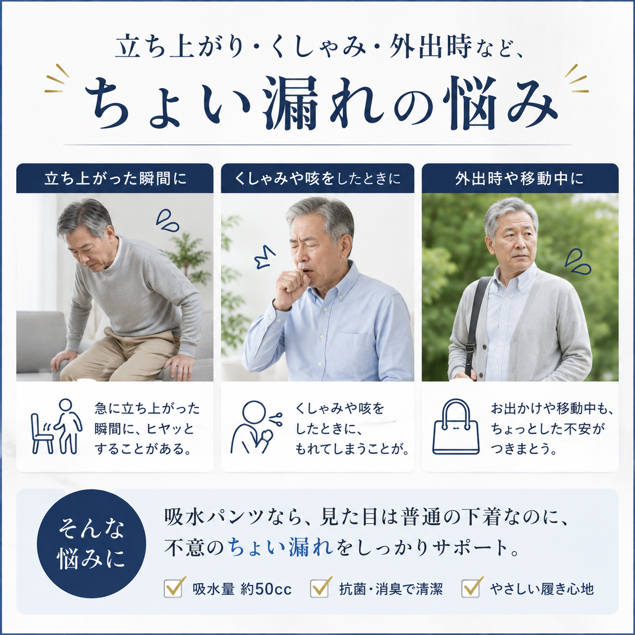 【敬老ギフト】さわやか安心ボクサーパンツ 7枚組 尿漏れ 軽失禁パンツ 尿漏れパンツ 男性用 グレー 紺色 M L LL 失禁パンツ 紳士用 介護 介護パンツ 尿漏れ 男性 メンズパンツ 尿漏れ  男性用 パンツ メンズ 紳士 介護 消臭 尿失禁