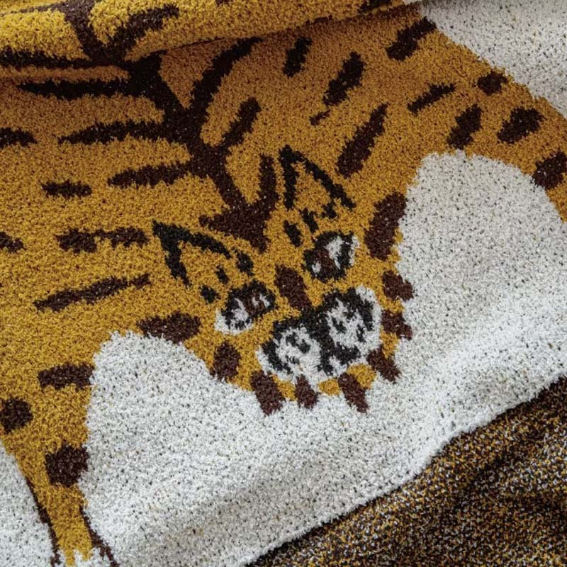 毛布 モモンガ ブランケット 二ットブランケット ひざ掛け アニマル ねこ 猫 大判 虎 膝掛け ハーフケット 寝具 洗える 秋 冬 オフィス あったか ふわふわ おしゃれ おもしろ かわいい インパクト トラ ウサギ ゴリラ 冷房対策  ベッドルーム