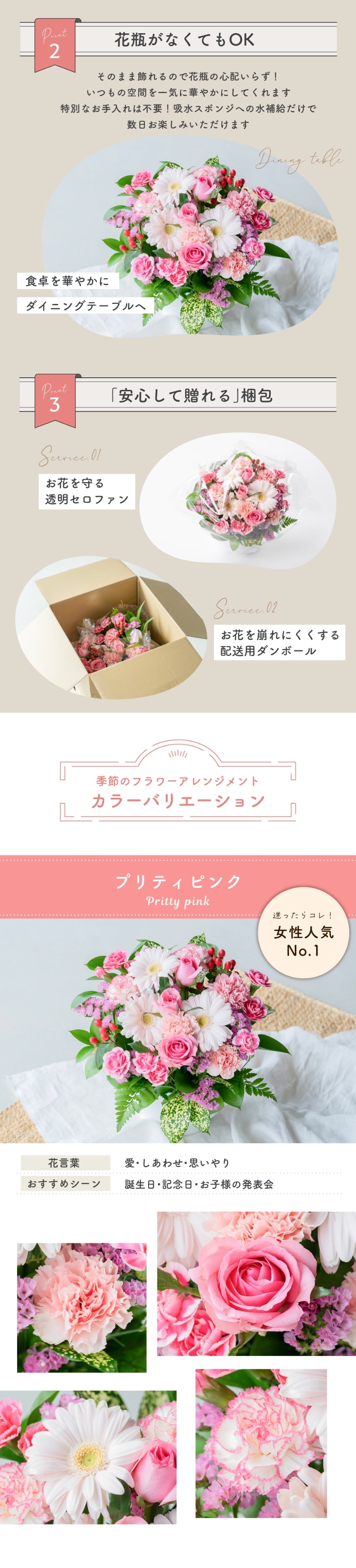 フラワーギフト カラフルガーデンフラワーアレンジメント Mサイズ 生花 花市場から直送 父の日  お祝い 誕生日 記念日