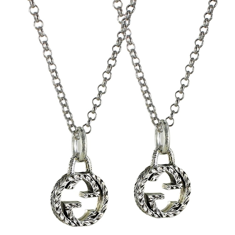 グッチ ペアネックレス ブランド シルバー925 インター 