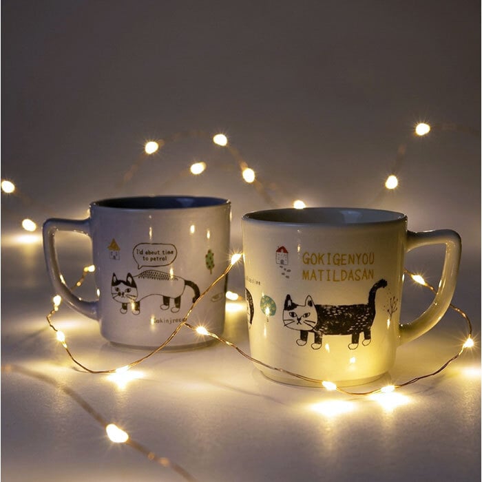 マグカップ ねこ 通販 コップ ネコ カップ コーヒーカップ 陶器マグカップ ぽってりマグカップ 食器 キッチン用品 マイカップ 台所用品 猫グッズ アニマルキャラクター ほっこり おうちカフェ クスグルジャパン ねこ雑貨