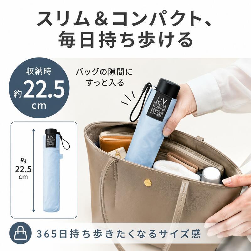 日傘 折りたたみ傘 軽量 55cm 完全遮光100％ UVカット100％ UPF50+ 晴雨兼用 レディース メンズ 遮熱 超軽量133g カーボン骨 タフ二重骨 耐風 コンパクト 折り畳み傘 紫外線対策 男女兼用 estaa 通勤 通学 プレゼント 傘