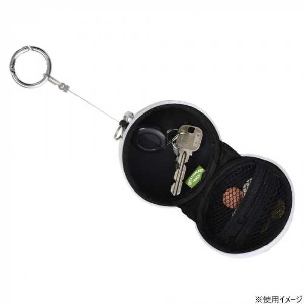 キーケース コインケース サッカーボール型 小銭入れ キーホルダー リール付き カラビナ付き 雑貨 サッカー フットボール スポーツ プレゼント ギフト セトクラフト