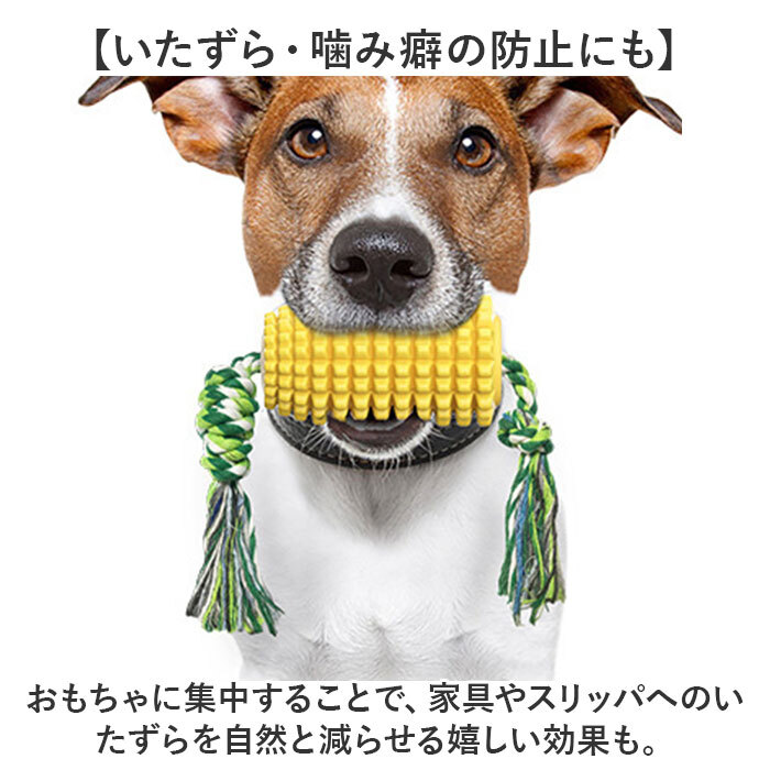デンタルケア 通販 犬用歯ブラシ 音が出るおもちゃ トウモロコシ型 引っ張りロープ 強力吸盤付き ストレス解消 運動不足解消 犬用知育玩具 壊れないおもちゃ 耐久性抜群 小型犬用おもちゃ 中型犬用おもちゃ 大型犬用おもちゃ ペット用玩具 犬用噛むおもちゃ