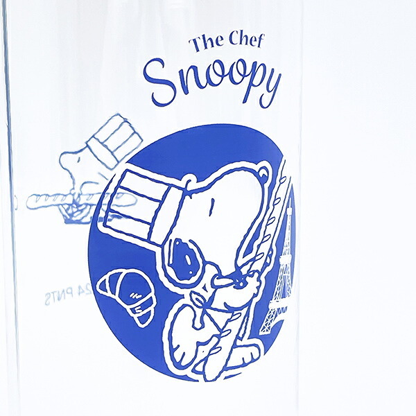スヌーピー クリアボトル シェフシリーズ ホワイト バゲット 水筒 ランチ 日本製 SNOOPY