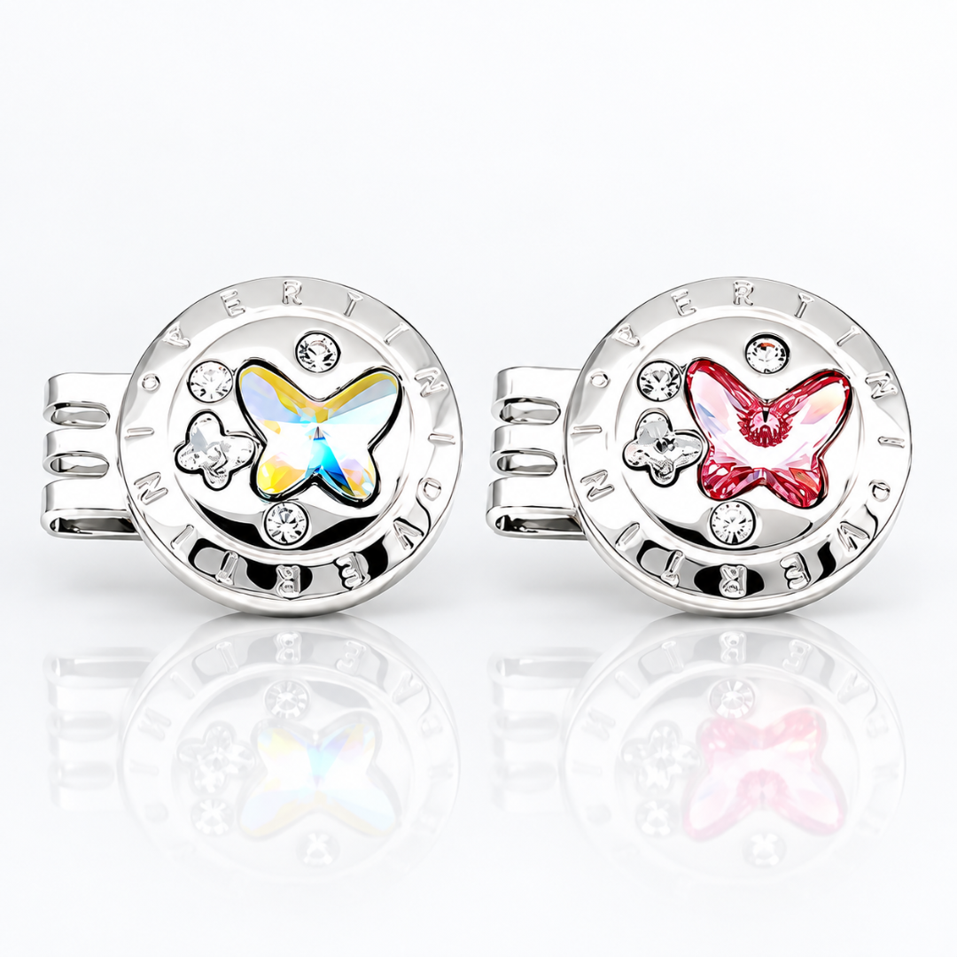 【記念品】VERTINI プレミアムゴルフマーカー (BUTTERFLY)・ゴルフボールセット (3球or6球入) ギフト プレゼント